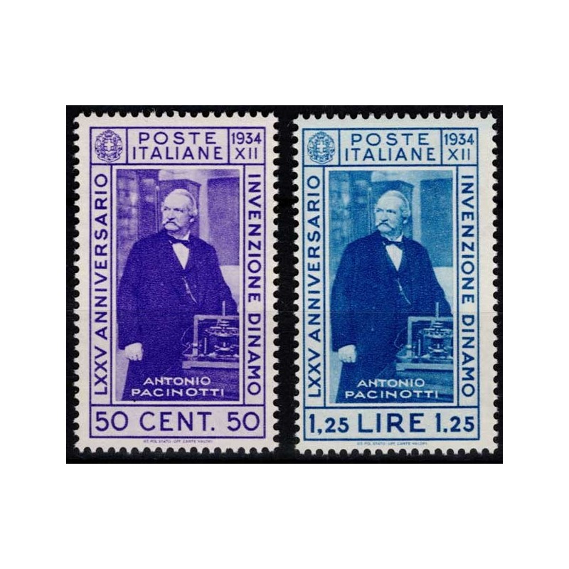 REGNO D'ITALIA 1934 INVENZIONE DELLA DINAMO 2 V. G.I MNH**  | Filat...
