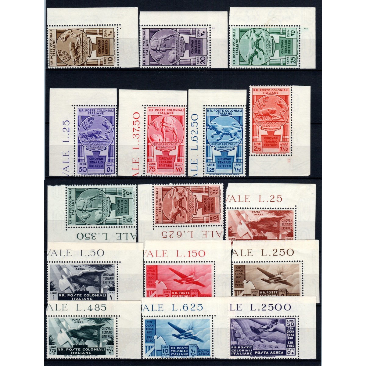 COLONIE 1933 EMISSIONI GENERALI CINQUANTENARIO ERITREO S.7 G.I MNH*... COLONIE 1933 EMISSIONI GENERALI CINQUANTENARIO ERITREO S.7 G.I MNH*...