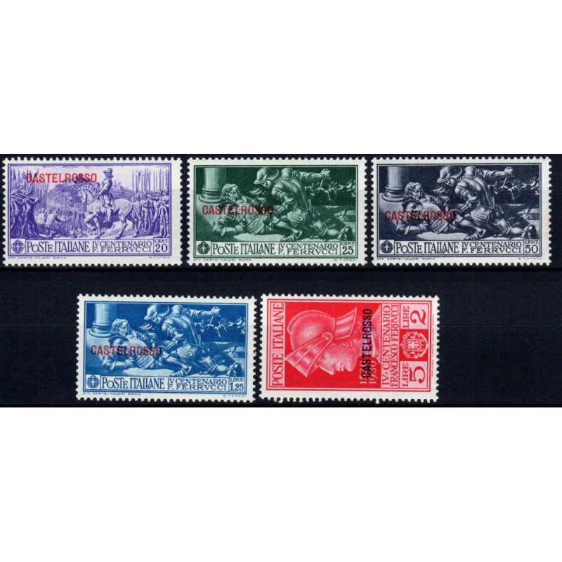 COLONIE 1930 CASTELROSSO FERRUCCI S.4 5 VALORI G.I MNH**  | Filatel...