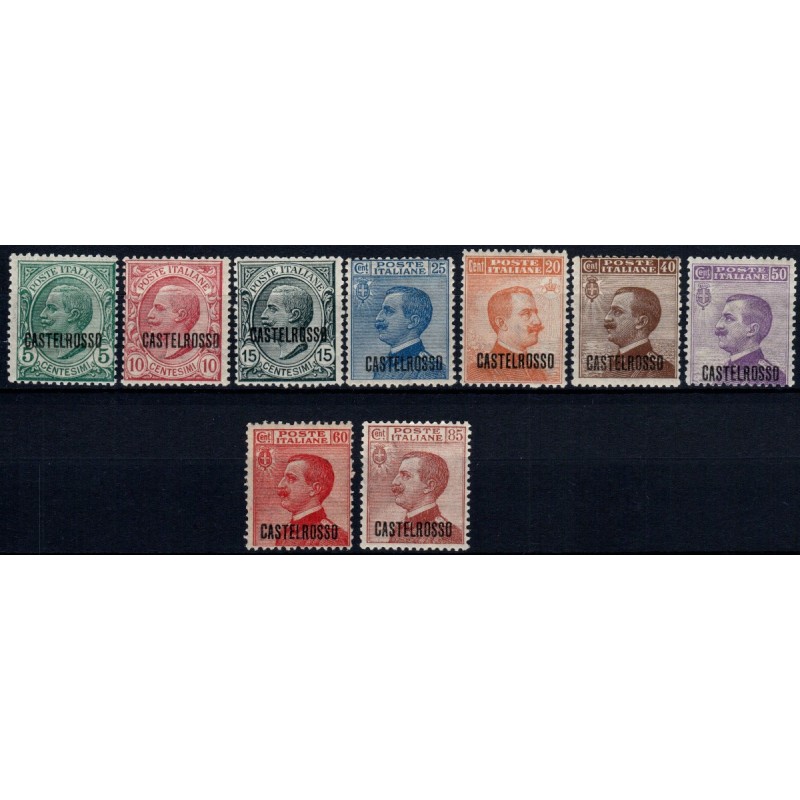 COLONIE 1922 CASTELROSSO SOPR. S.1 9 V. G.I MNH**  | Filatelia Meloni