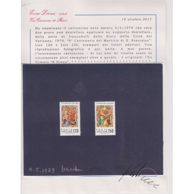 VATICANO 1979 2 PROVE NON DENTELLATE IX CENTENARIO DEL MARTIRIO DI ...