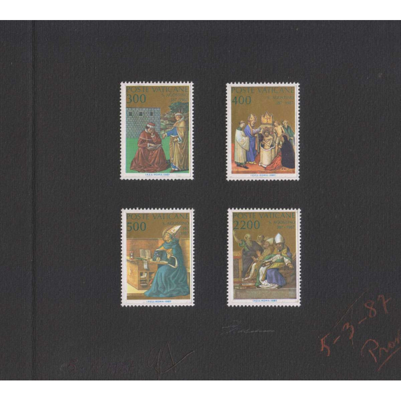 VATICANO 1987 PROVE NON DENTELLATE XVI ANNIVERSARIO DEL BATTESIMO D...
