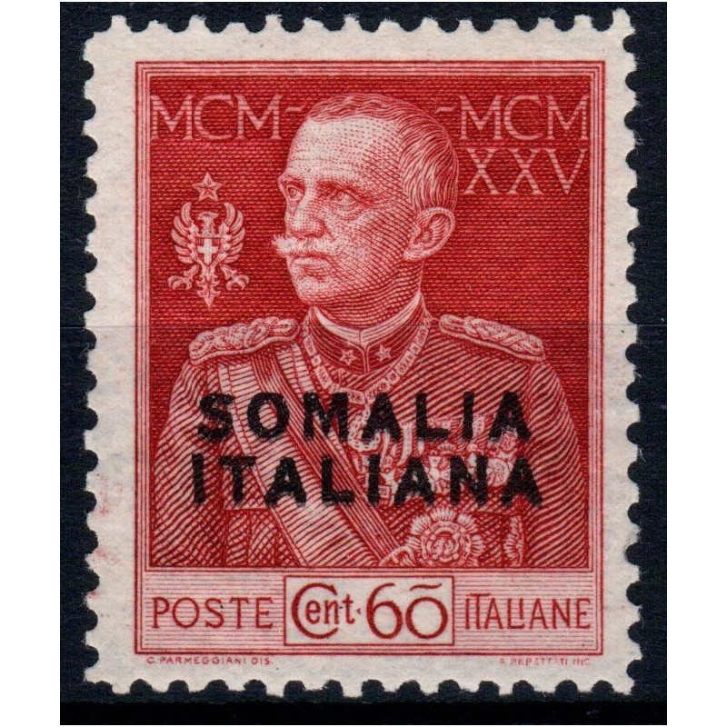 COLONIE 1925-26 SOMALIA GIUBILEO DEL RE 60 CENT. DENT. 11 G.I MNH**...