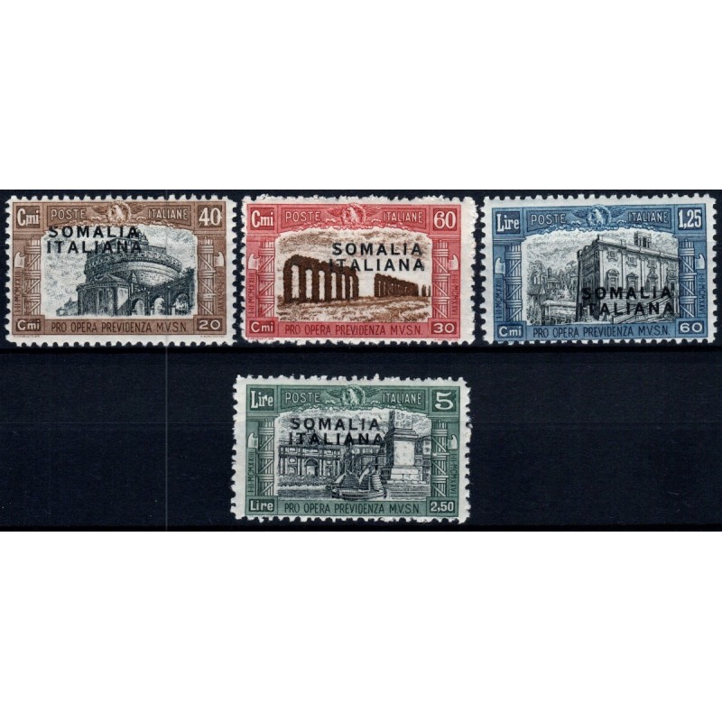 COLONIE 1927 SOMALIA MILIZIA I 4 VALORI S.21 G.I MNH**  | Filatelia...