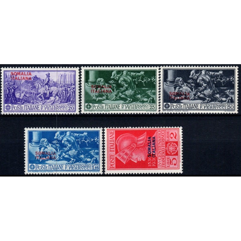 COLONIE 1930 SOMALIA FERRUCCI 5 VALORI S.29 G.I MNH**  | Filatelia ...
