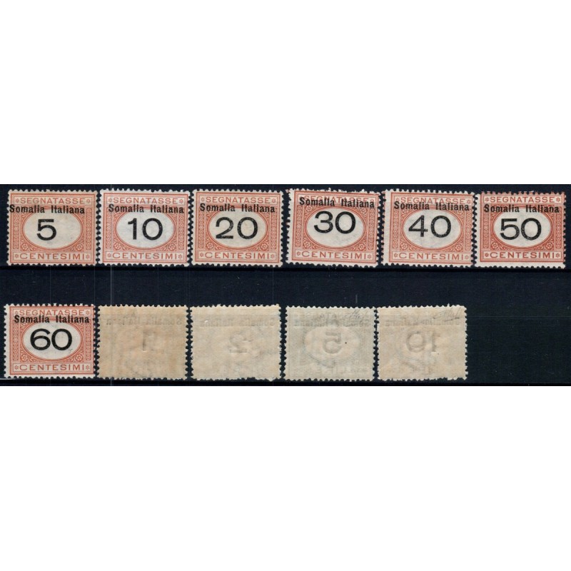 COLONIE 1926 SOMALIA SEGNATASSE SOPR. CON VALORE IN MONETA S.67 G.I...