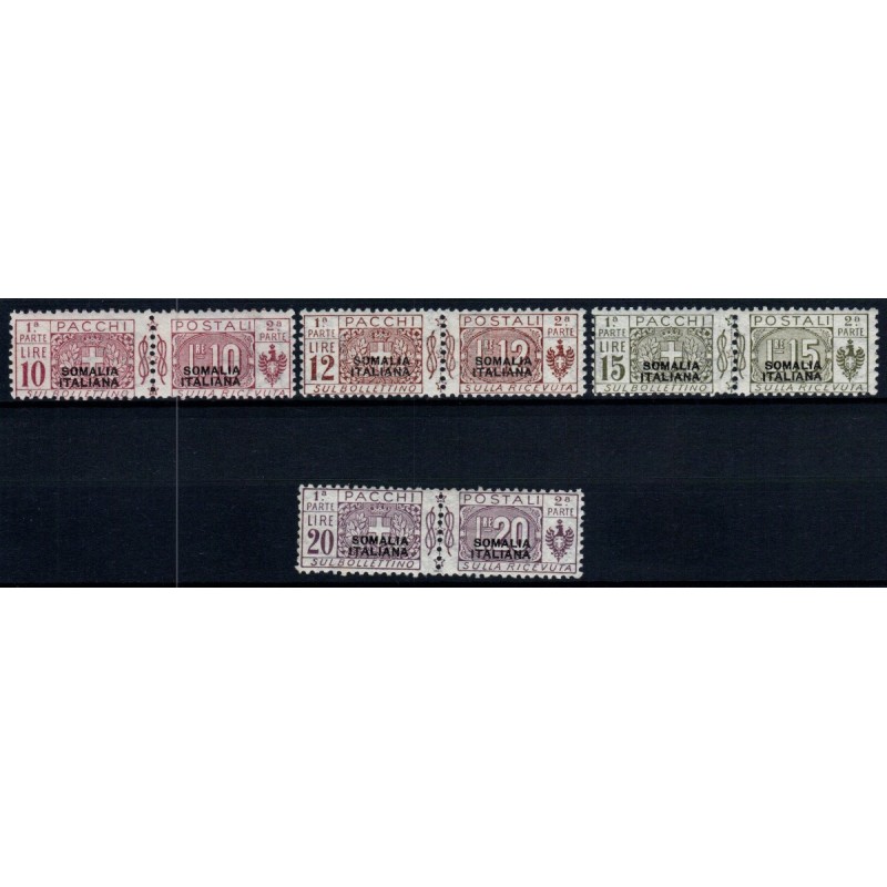 COLONIE 1926 SOMALIA PACCHI POSTALI 3 VALORI S.57 G.I MNH**  | Fila...