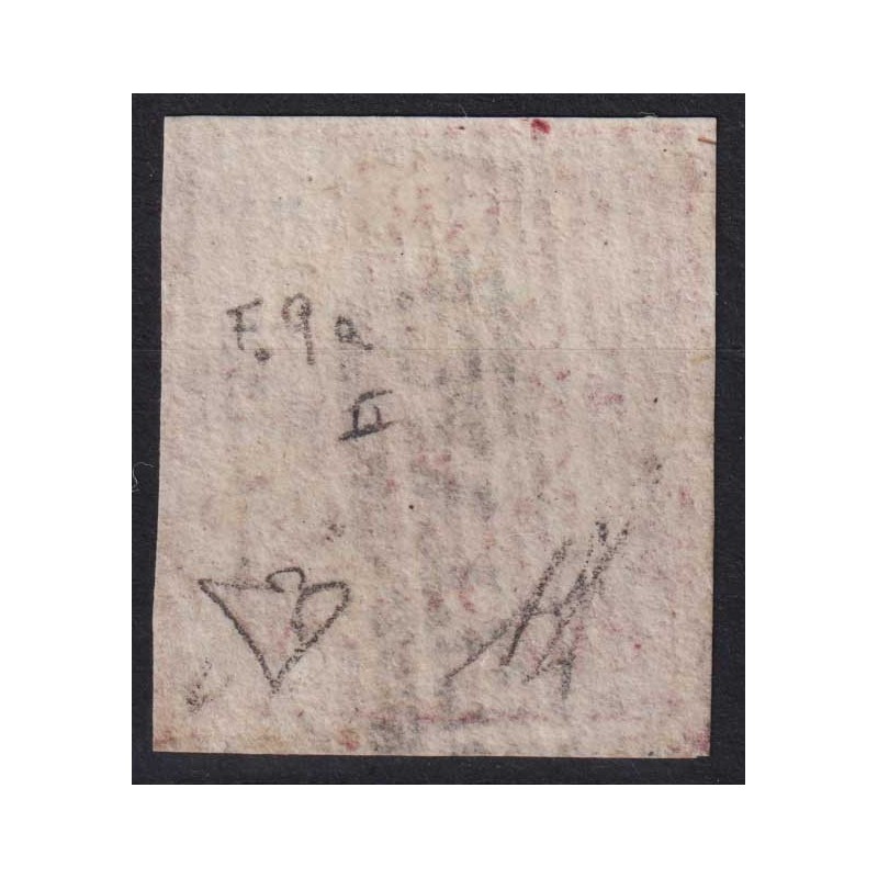 NAPOLI 1858 20 GRANA FALSO II TIPO CARMINIO N.F9b CARTA VERGATA VER...