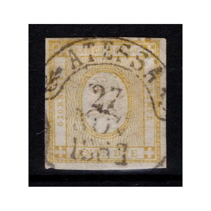 REGNO D'ITALIA 1862 CIFRA IN RILIEVO 2 CENTESIMI N.10 US.  | Filate...