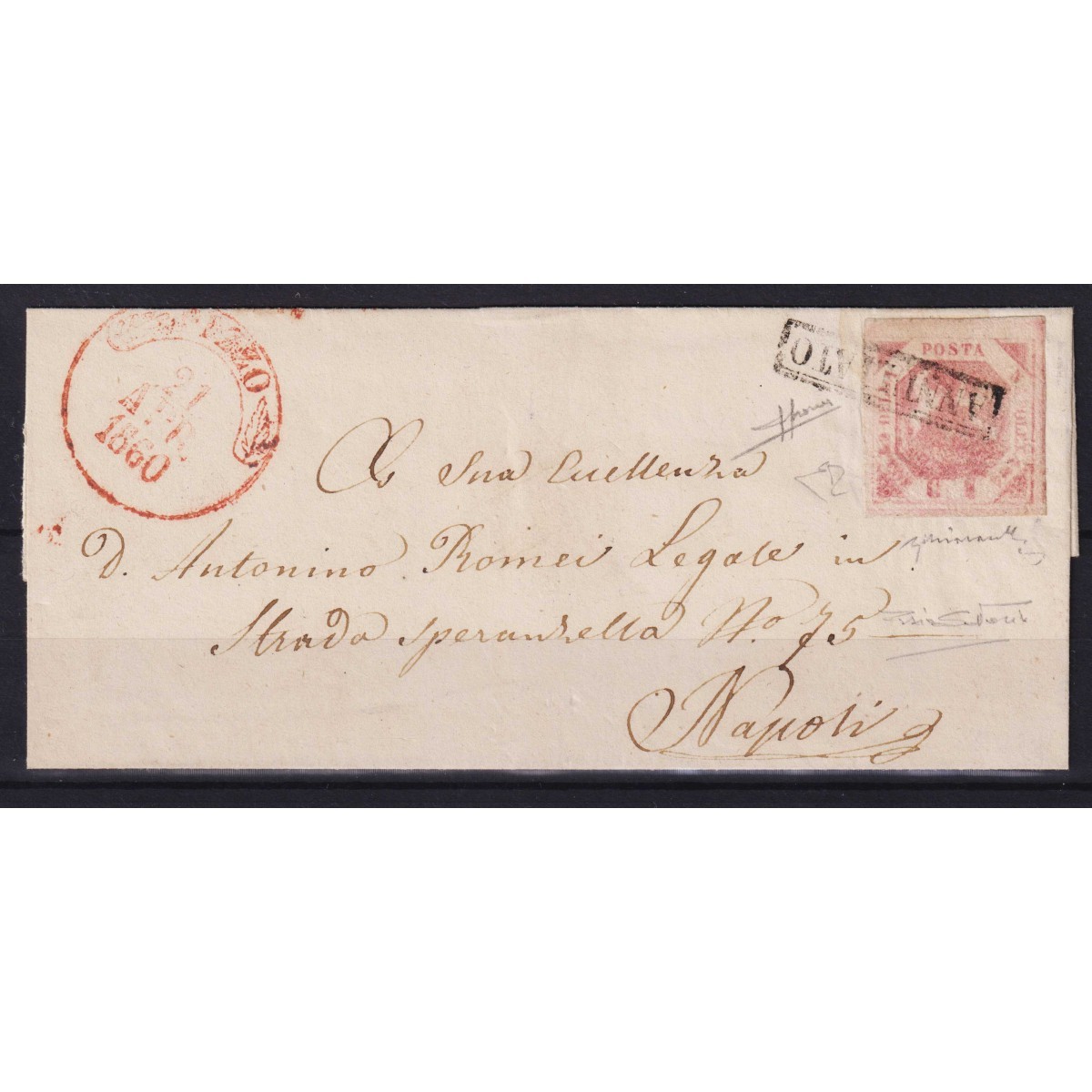 NAPOLI 1858 2 GRANA III TAV. ROSA LILLA CARMINATO DOPPIA STAMPA SU ... NAPOLI 1858 2 GRANA III TAV. ROSA LILLA CARMINATO DOPPIA STAMPA SU ...