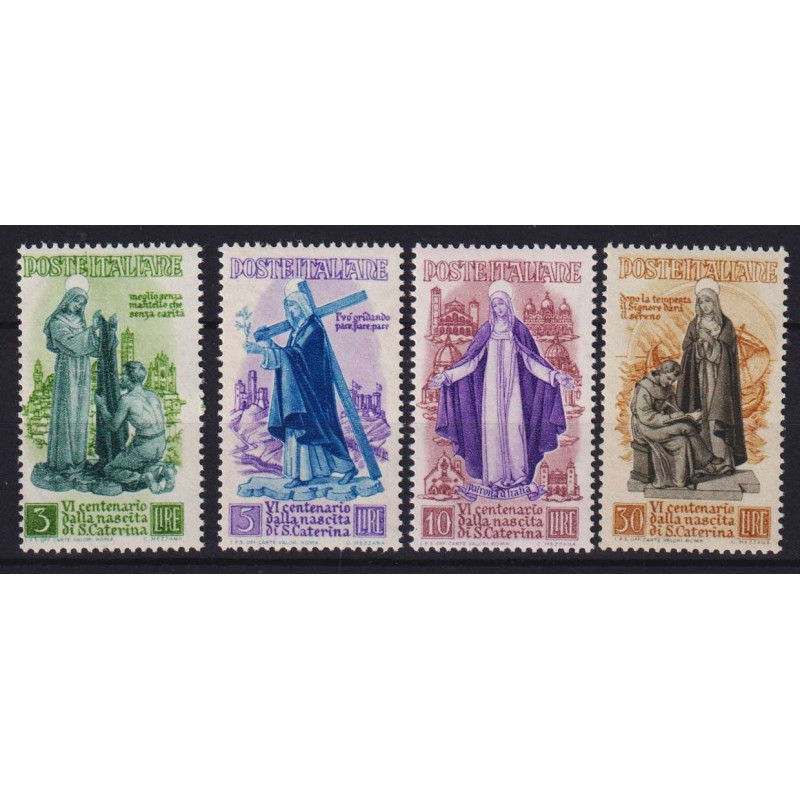 REPUBBLICA 1948 SANTA CATERINA 4 V. G.I MNH**  | Filatelia Meloni