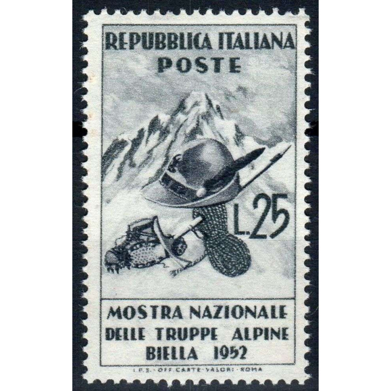 REPUBBLICA 1952 TRUPPE ALPINE A BIELLA G.I MNH** 5  | Filatelia Meloni