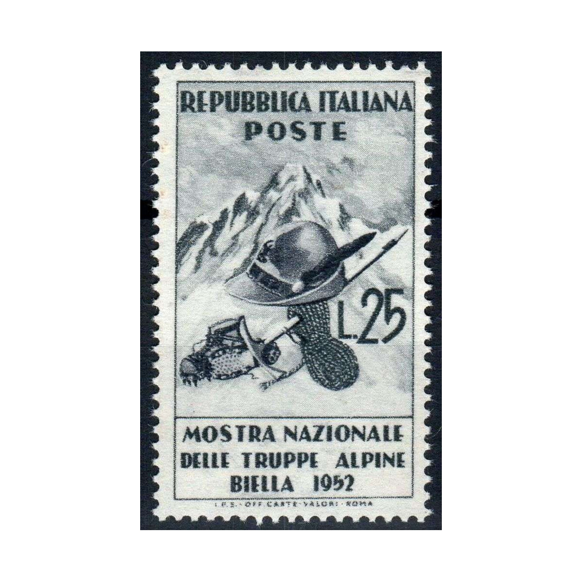 REPUBBLICA 1952 TRUPPE ALPINE A BIELLA G.I MNH** 5 | Filatelia Meloni REPUBBLICA 1952 TRUPPE ALPINE A BIELLA G.I MNH** 5 | Filatelia Meloni