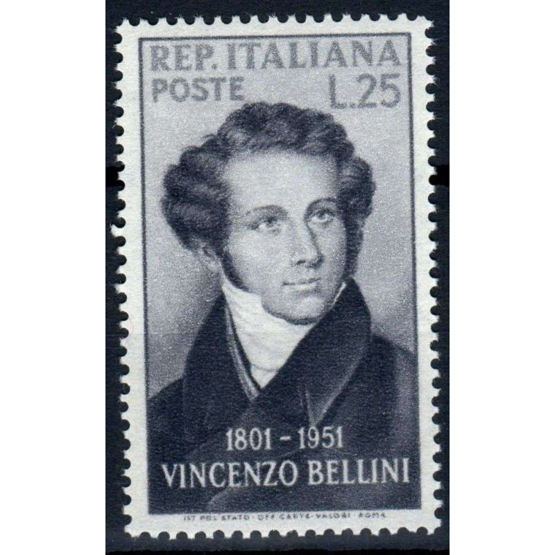 REPUBBLICA 1952 VINCENZO BELLINI G.I MNH** 5  | Filatelia Meloni
