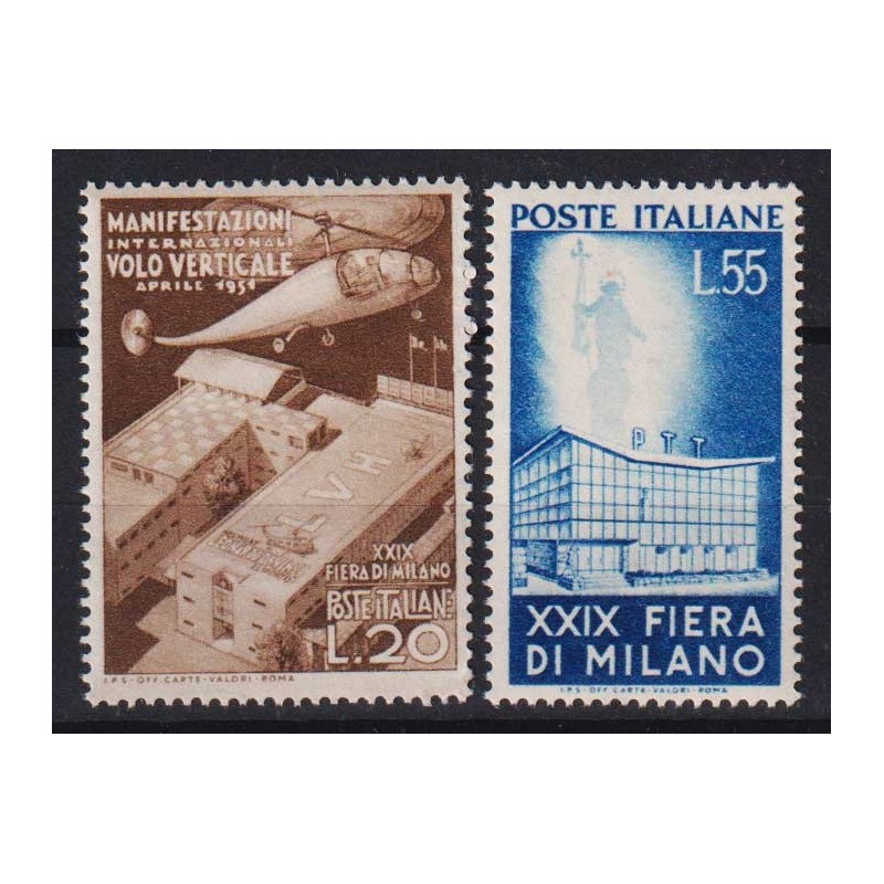 REPUBBLICA 1951 FIERA DI MILANO 2 V. G.I MNH**  | Filatelia Meloni