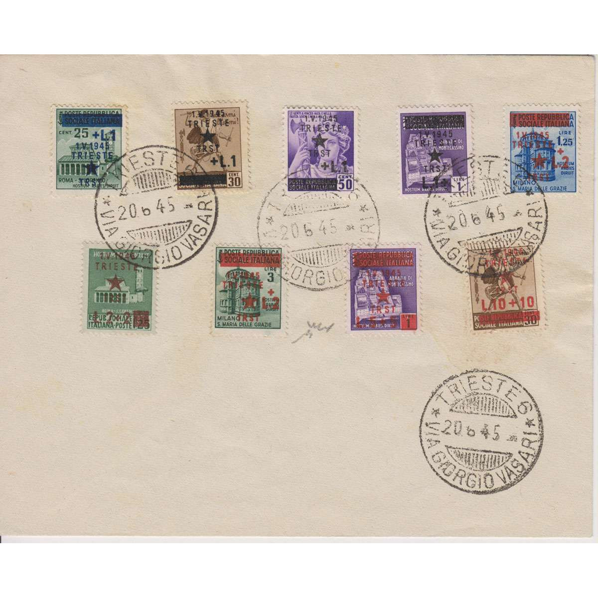 1945 OCC. JUGOSLAVA 9 V. TRIESTE n. 2/10 SU BUSTA CERTIFICATA | Fi... 1945 OCC. JUGOSLAVA 9 V. TRIESTE n. 2/10 SU BUSTA CERTIFICATA | Fi...