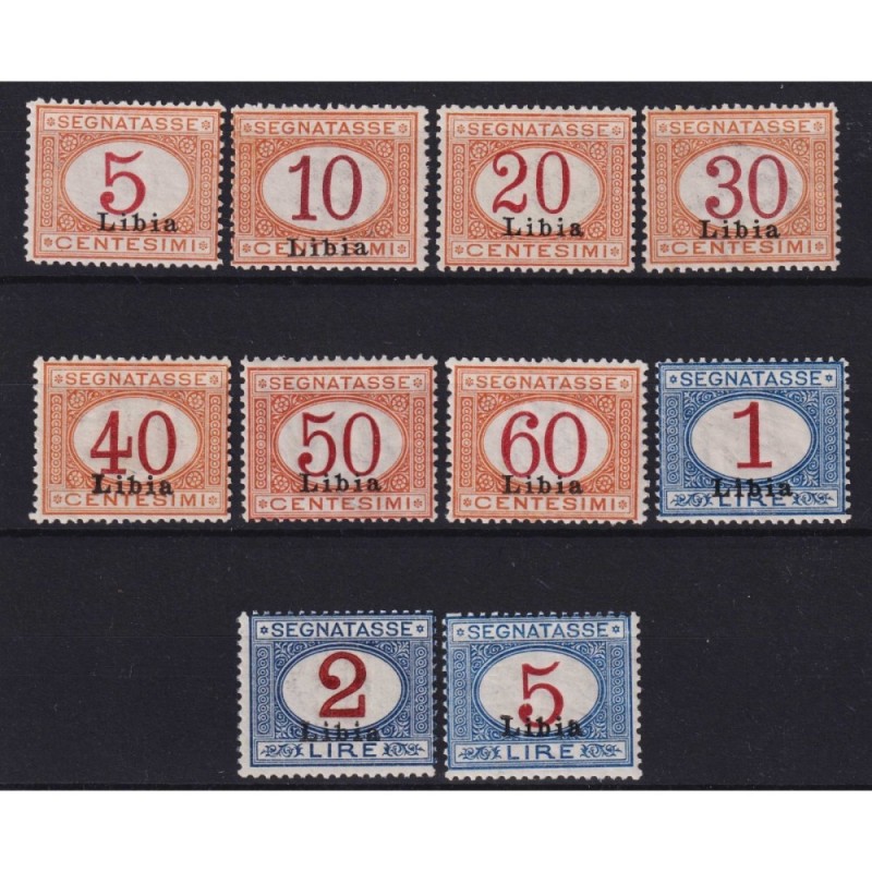 COLONIE LIBIA 1915 SEGNATASSE SERIE COMPLETA 10 N.1-10 G.I MNH**  |...