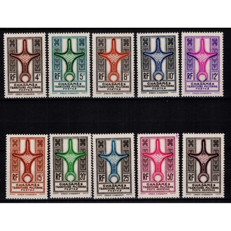 OCCUPAZIONE STRANIERE GHADAMES 1949 SERIE COMPLETA 10 V. G.I MNH** ...