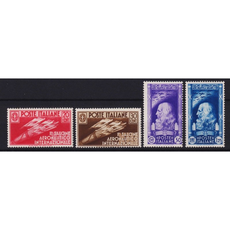 REGNO D'ITALIA 1935 SALONE AEREONAUTICO 4 V. G.I MNH**  | Filatelia...