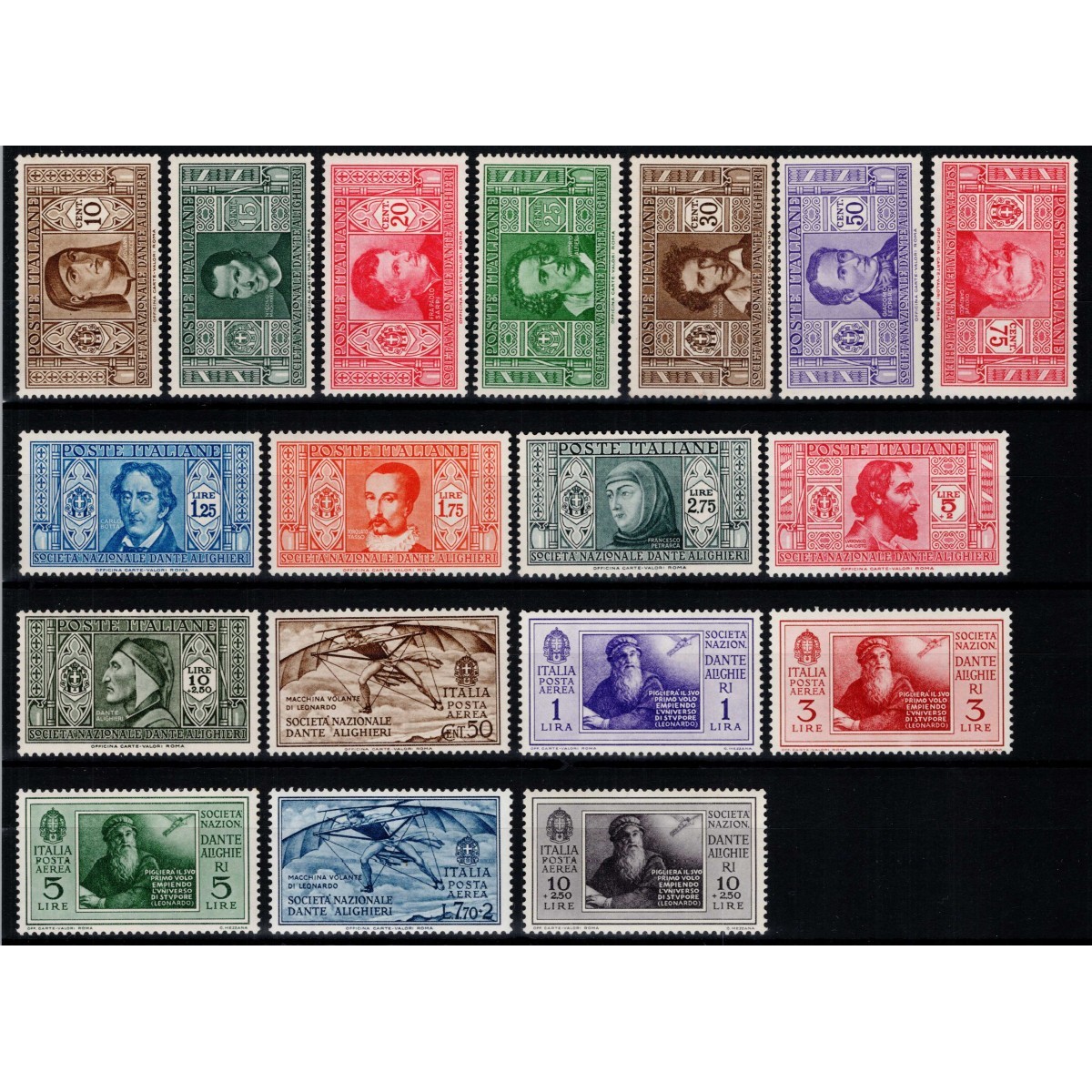 REGNO D'ITALIA 1932 DANTE ALIGHIERI 18 V. G.I MNH** | Filatelia Me... REGNO D'ITALIA 1932 DANTE ALIGHIERI 18 V. G.I MNH** | Filatelia Me...