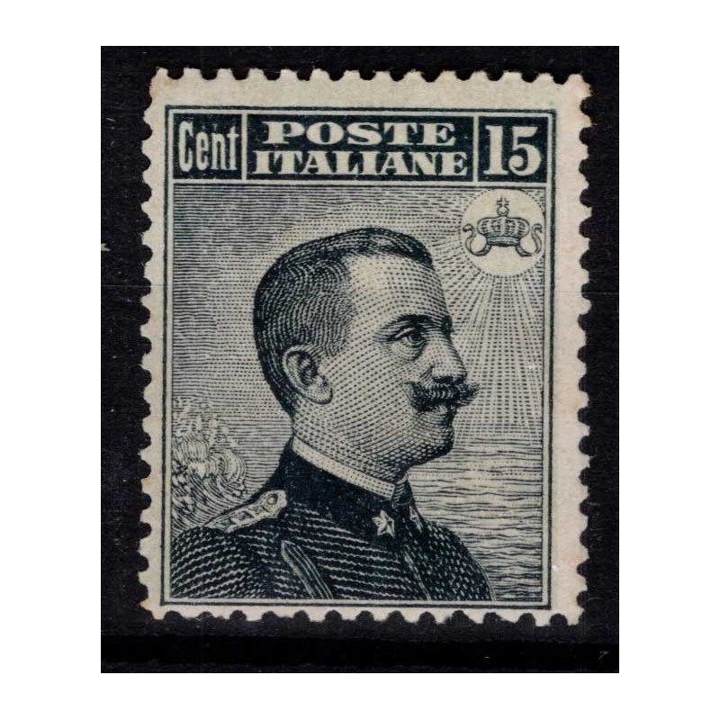 REGNO D'ITALIA 1909 MICHETTI 15 CENTESIMI N.86 G.I MNH** CERT.  | F...