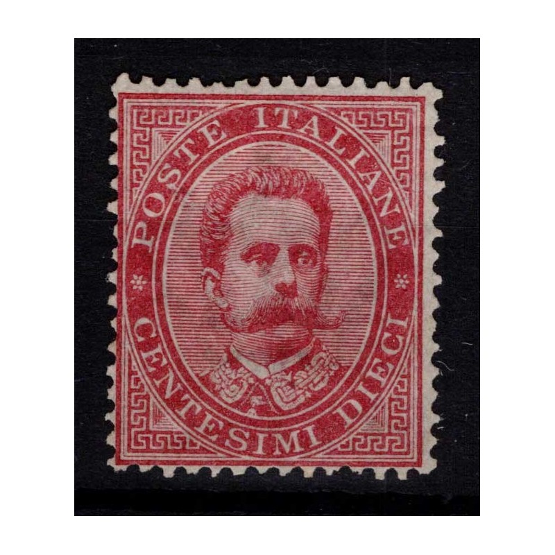 REGNO D'ITALIA 1879 UMBERTO I 10 CENTESIMI N.38 G.O MLH* CERT.  | F...