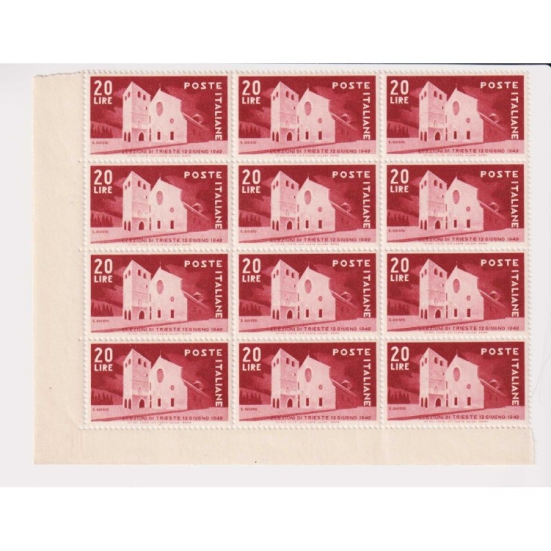 REPUBBLICA 1949 ELEZIONI TRIESTE 42 VALORI G.I MNH** COME DA FOTO  ...