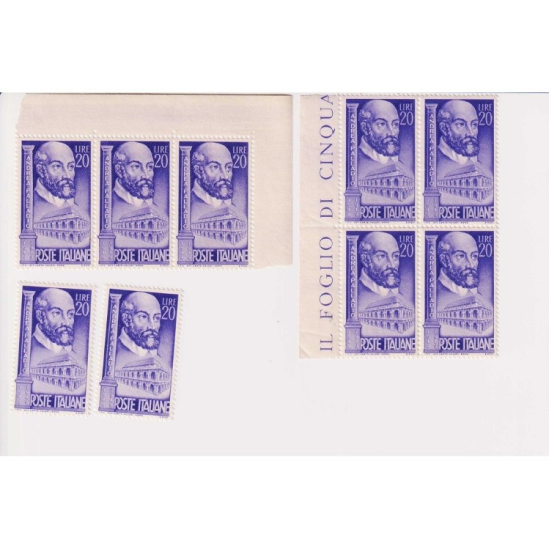 REPUBBLICA 1949 PALLADIO 55 VALORI G.I MNH**  | Filatelia Meloni