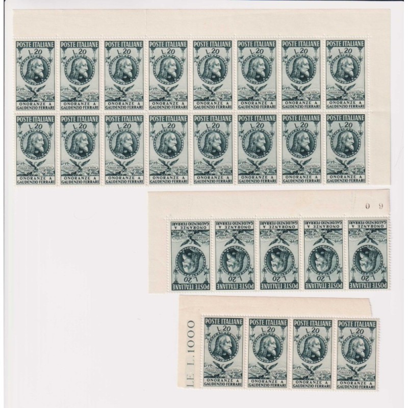 REPUBBLICA 1950 GAUDENZIO FERRARI 25 VALORI G.I MNH** COME DA FOTO ...