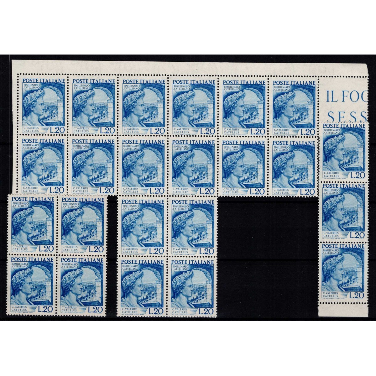 REPUBBLICA 1949 CATULLO 20 LIRE 23 VALORI G.I MNH** COME IN FOTO |... REPUBBLICA 1949 CATULLO 20 LIRE 23 VALORI G.I MNH** COME IN FOTO |...