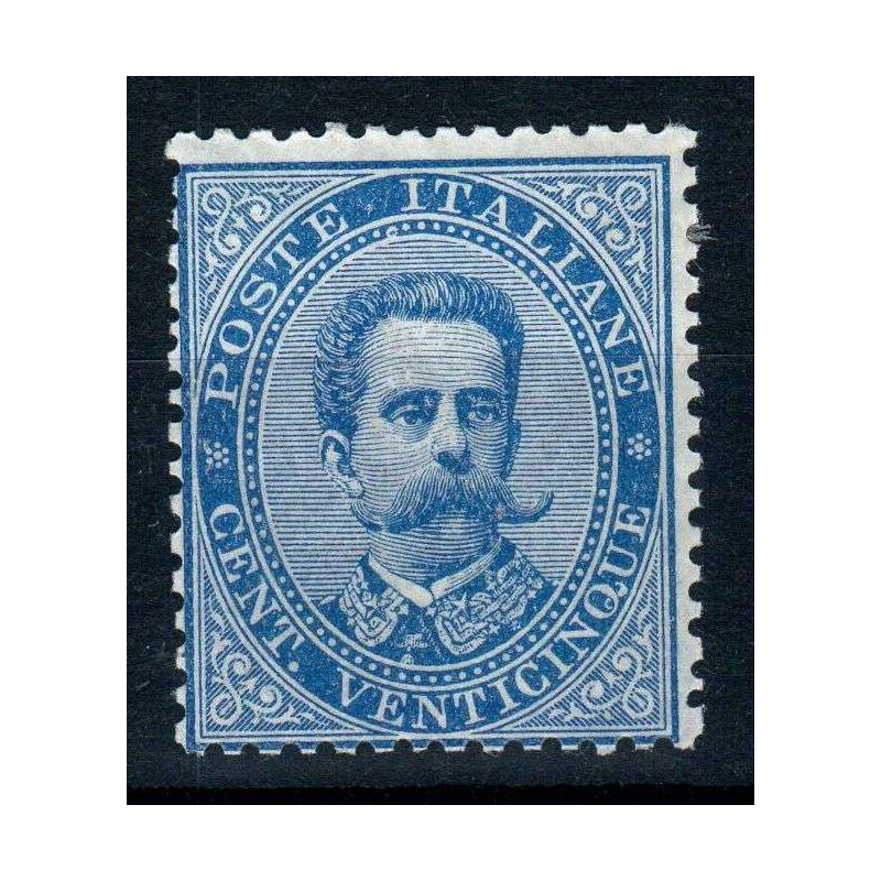REGNO D'ITALIA 1879 UMBERTO I 25 CENTESIMI G.O MH*  | Filatelia Meloni