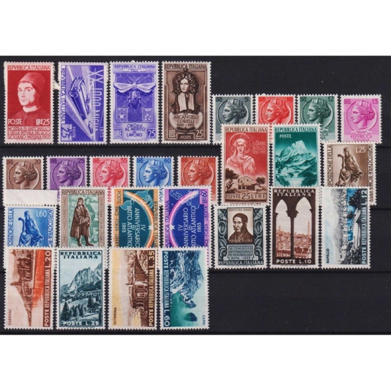 REPUBBLICA 1953 ANNATA COMPLETA 27 V. G.I MNH**  | Filatelia Meloni