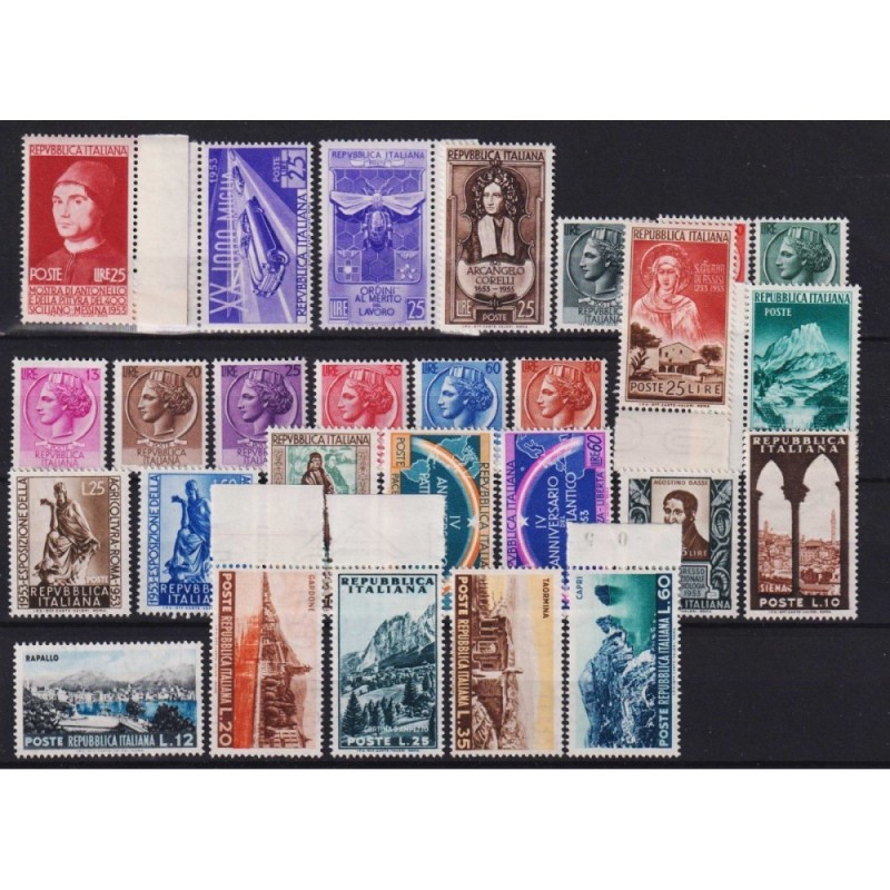 REPUBBLICA 1953 ANNATA COMPLETA 27 V. G.I MNH**  | Filatelia Meloni