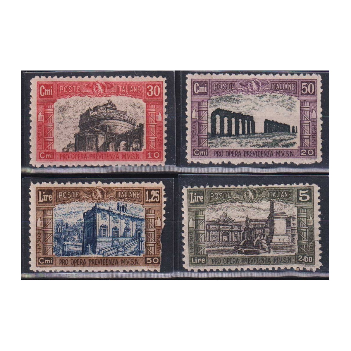 REGNO 1928 MILIZIA II COLORI DIVERSI 4 V. N.220A-223A G.I MNH** CER... REGNO 1928 MILIZIA II COLORI DIVERSI 4 V. N.220A-223A G.I MNH** CER...