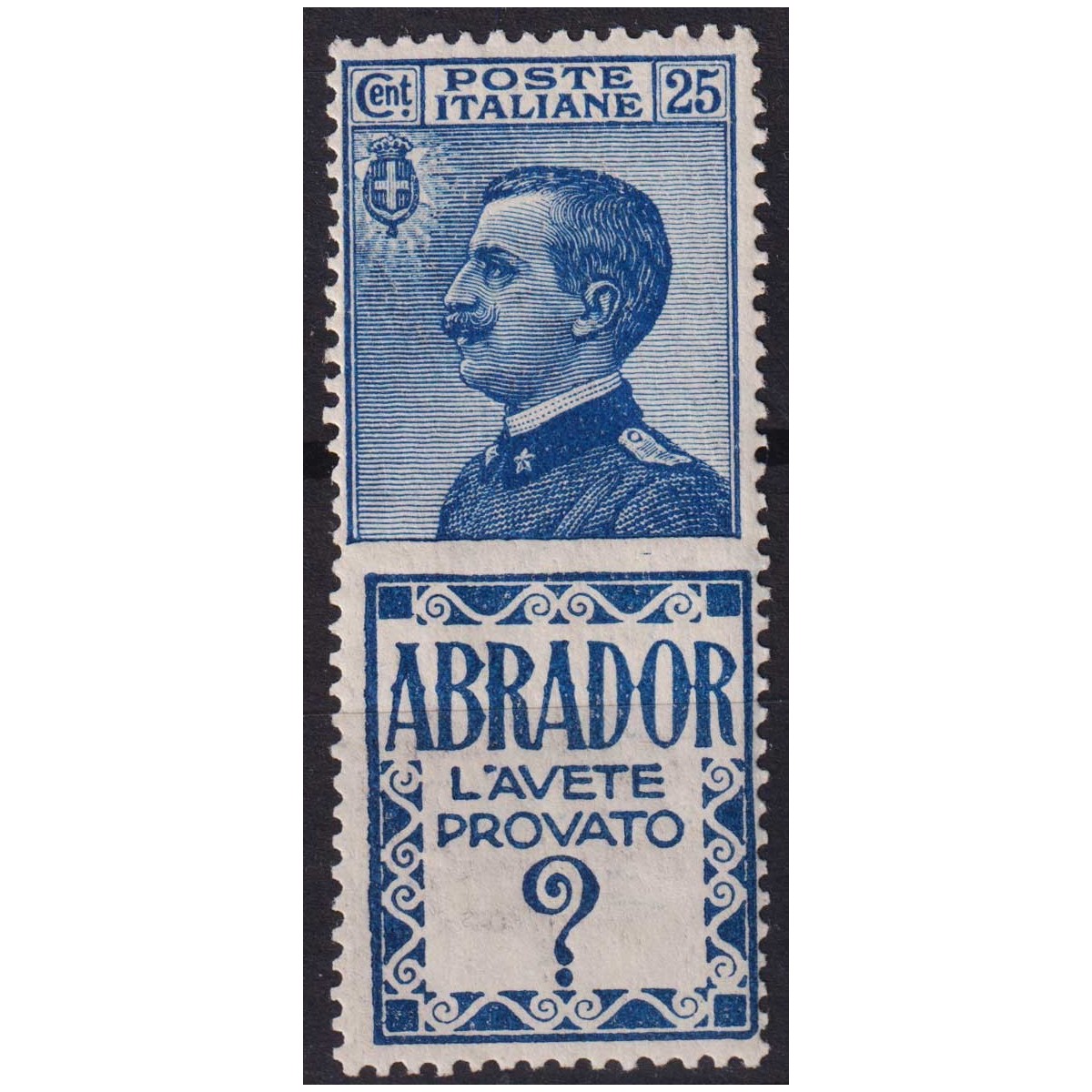 REGNO D'ITALIA 1924-25 PUBBLICITARI 25 CENTESIMI ABRADOR N.4 G.I MN... REGNO D'ITALIA 1924-25 PUBBLICITARI 25 CENTESIMI ABRADOR N.4 G.I MN...