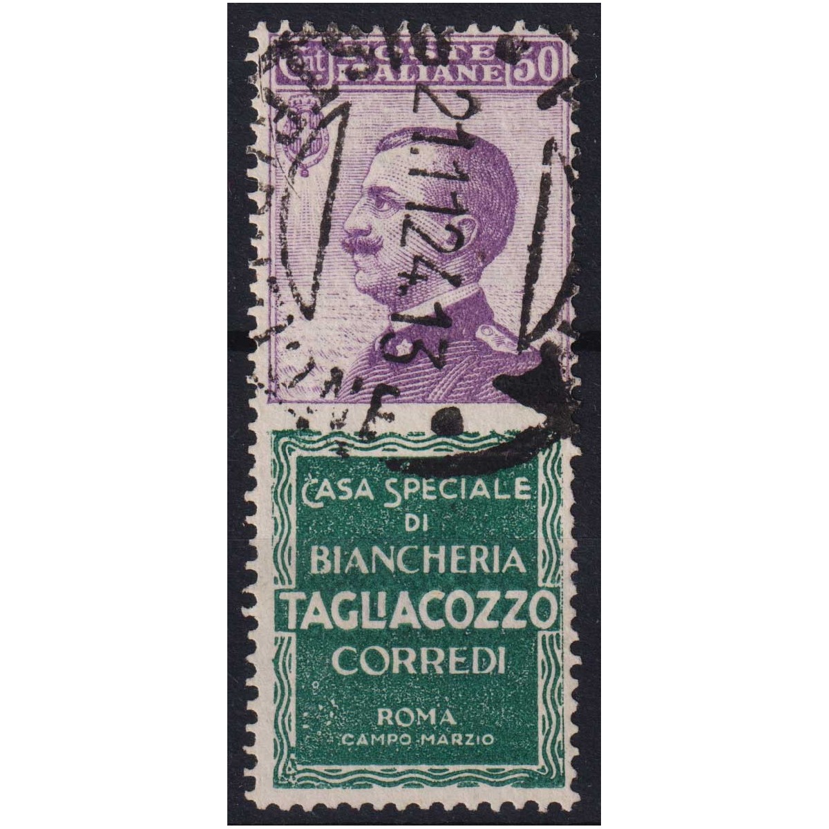 REGNO D'ITALIA 1924-25 PUBBLICITARI 50 CENTESIMI TAGLIACOZZO N.17 U... REGNO D'ITALIA 1924-25 PUBBLICITARI 50 CENTESIMI TAGLIACOZZO N.17 U...