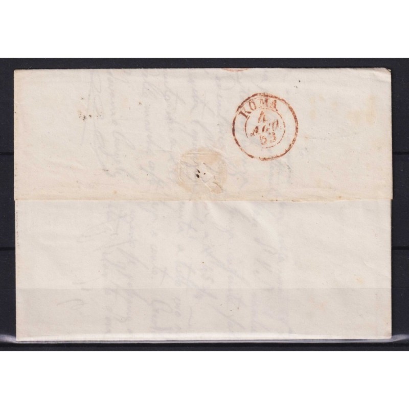 TOSCANA 1851 6 CRAZIE INDACO SU AZZURRO N.7a SU BUSTA FIRMATA CERT....