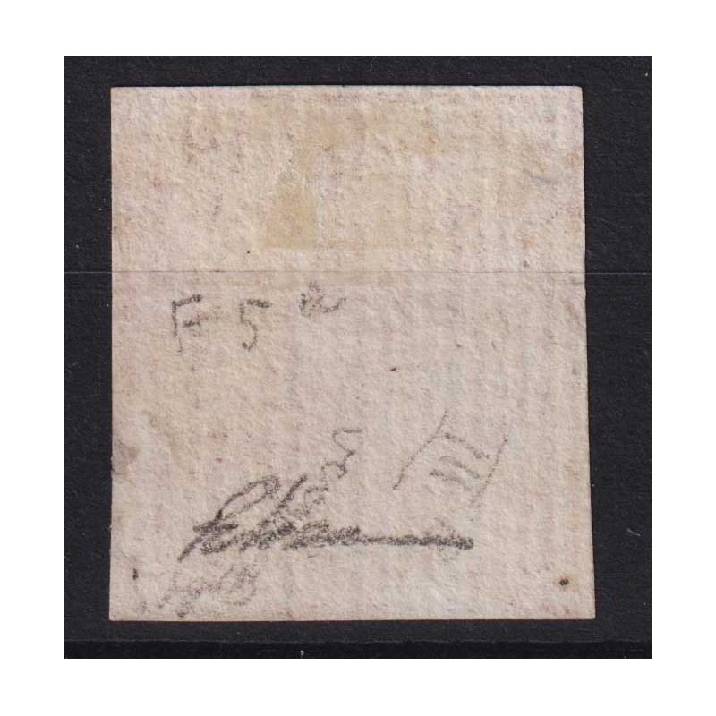 NAPOLI 1858 FALSO 10 GRANA ROSA CARMINIO III TIPO CARTA VERGATA N.F...