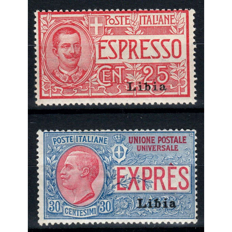 COLONIE LIBIA 1915 ESPRESSI 2 VALORI N.1-2 G.I MNH**  | Filatelia M...