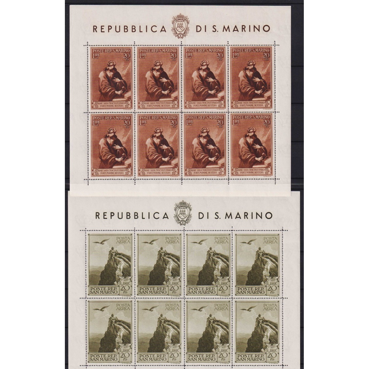 SAN MARINO 1944 FOGLIETTI PRO CASE POPOLARI N.4-5 G.I MNH** | Fila... SAN MARINO 1944 FOGLIETTI PRO CASE POPOLARI N.4-5 G.I MNH** | Fila...