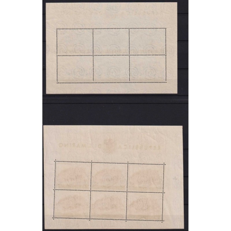 SAN MARINO 1951 FOGLIETTI UPU 4 V. N.8-11 G.I MNH**  | Filatelia Me...