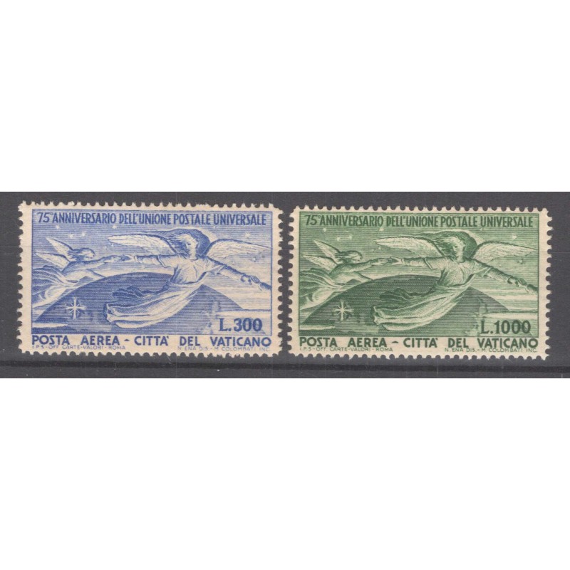 VATICANO 1949 P/A UPU 2 VALORI G.I MNH**  | Filatelia Meloni
