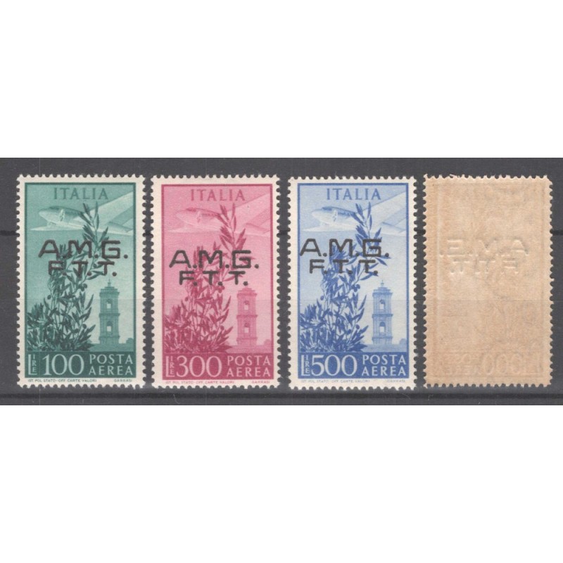 TRIESTA ZONA A 1948 POSTA AEREA CAMPIDOGLIO 4 VALORI G.I MNH**  | F...