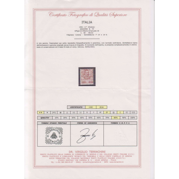 REGNO D'ITALIA 1901 FLOREALE 10 VALORI G.I MNH** 2 CERT.  | Filatel...