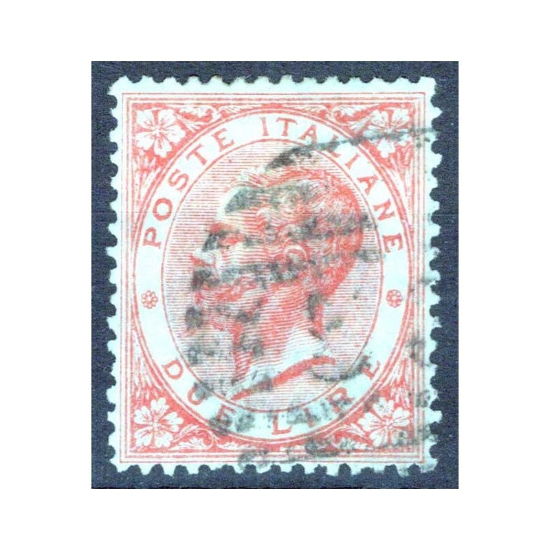 REGNO D'ITALIA 1863-65 2 LIRE DE LA RUE LONDRA N.L22 US. FIRMATO  |...