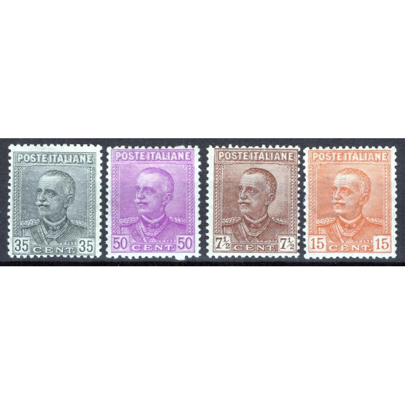 REGNO D'ITALIA 1928 1929 PARMEGGIANI 4 VALORI G.I MNH** 1 V. G.O MH...