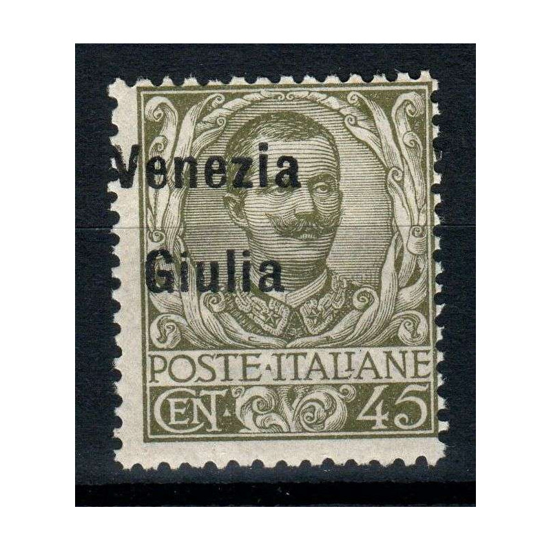 OCCUPAZIONI VENEZIA GIULIA 1918-19 45 CENTESIMI N.26 SOPR. SPOSTATA...