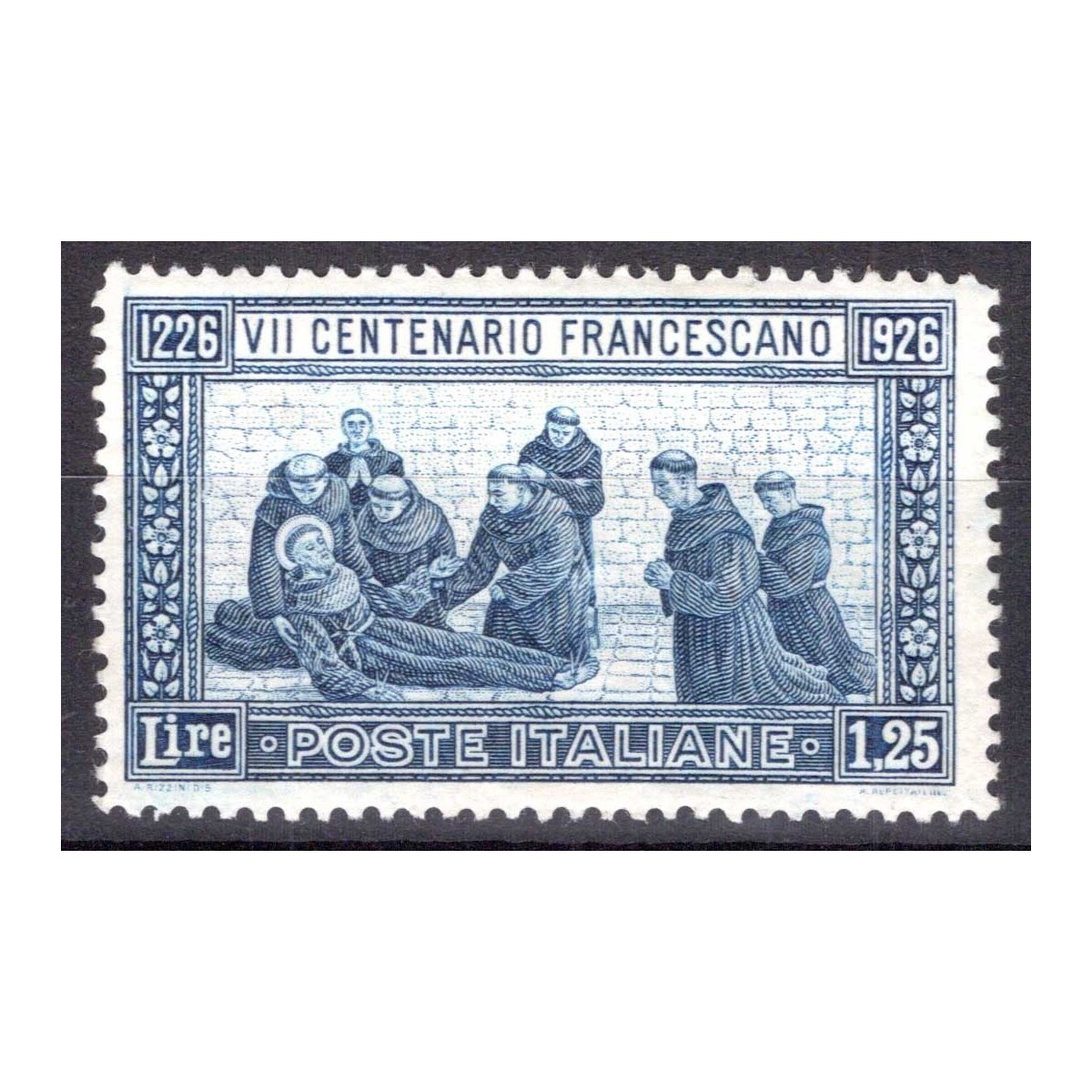 REGNO D'ITALIA 1926 SAN FRANCESCO 1,25 LIRE DENT. 13 ½ G.I MNH** CE... REGNO D'ITALIA 1926 SAN FRANCESCO 1,25 LIRE DENT. 13 ½ G.I MNH** CE...
