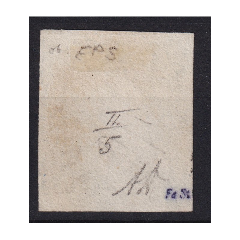 SICILIA 1859 2 GRANA AZZURRO VIVO II TAV. NAPOLI N.7f US. CERT.  | ...