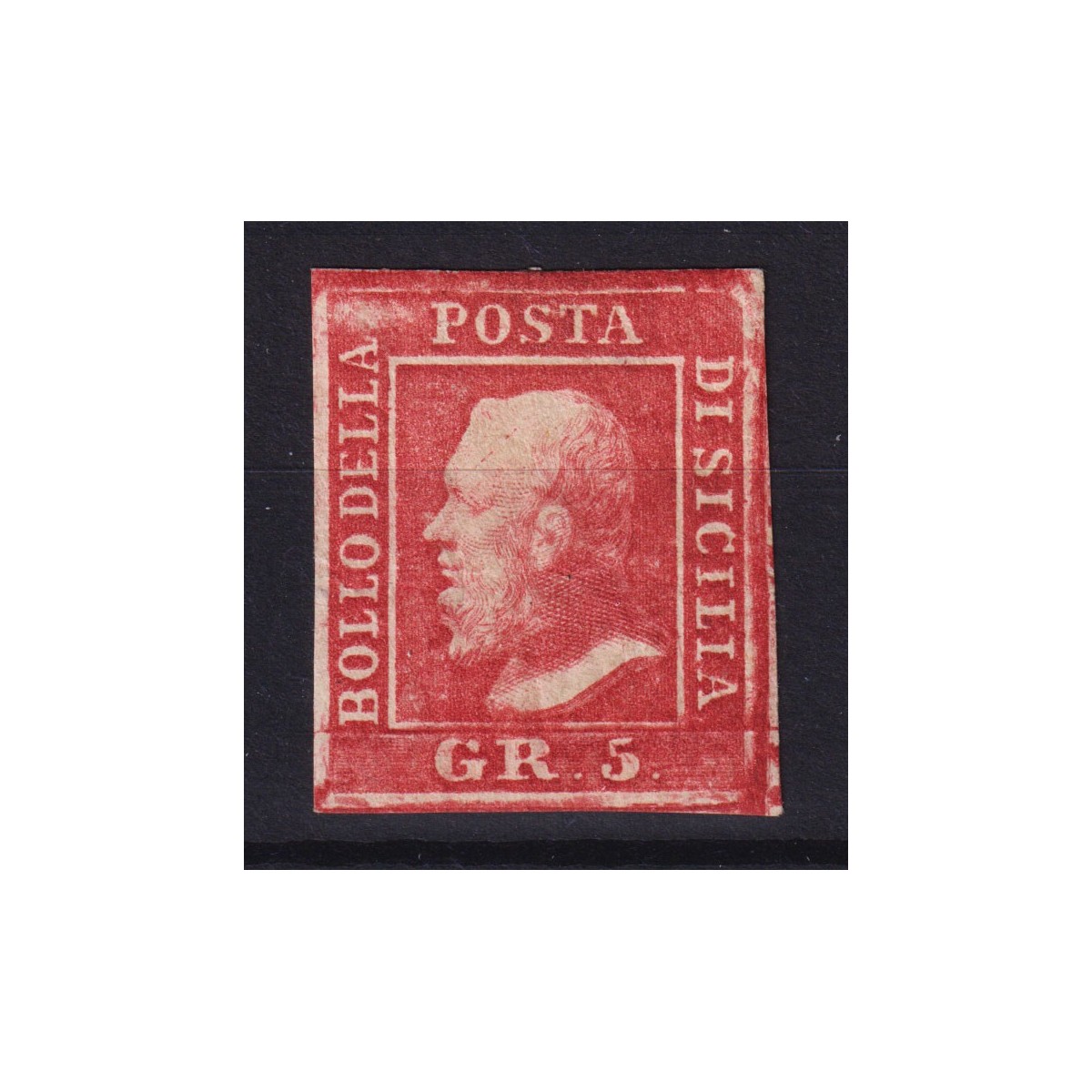SICILIA 1859 5 GRANA ROSA CARMINIO I TAV. N.9 G.O MH* CERT. | Fila... SICILIA 1859 5 GRANA ROSA CARMINIO I TAV. N.9 G.O MH* CERT. | Fila...
